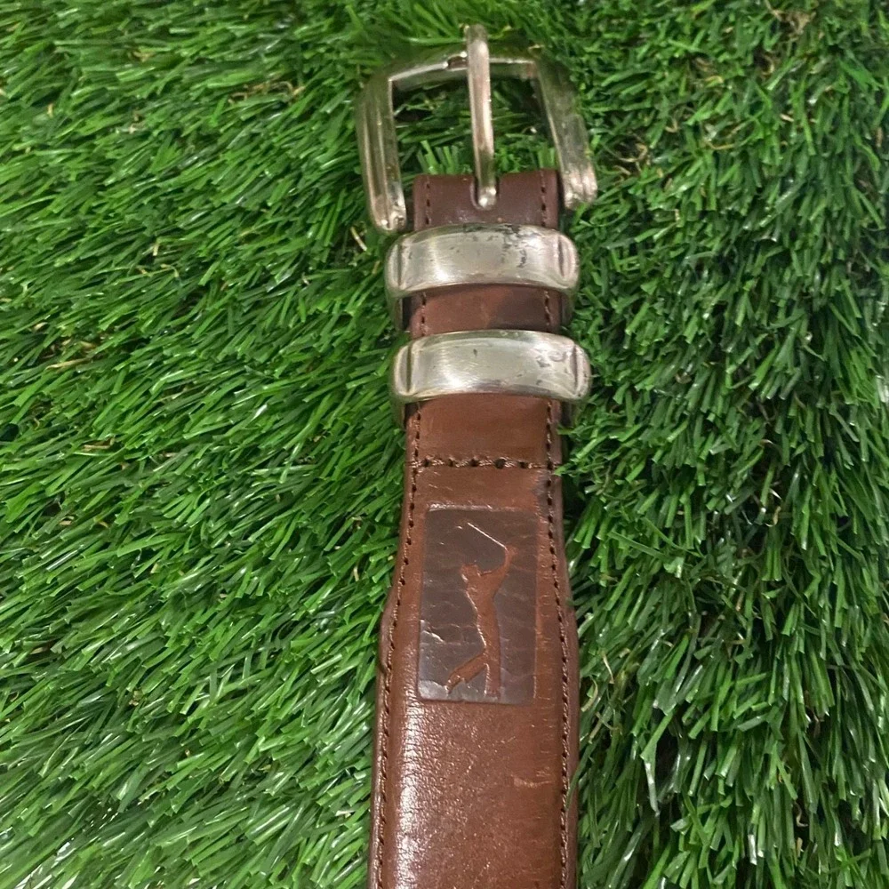 PGA Tour by‎ DANBURY ACCESSORIES Brown Leather Belt Men's Sz. 38
